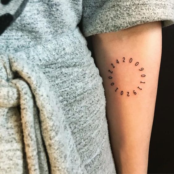 tattoo with circle date