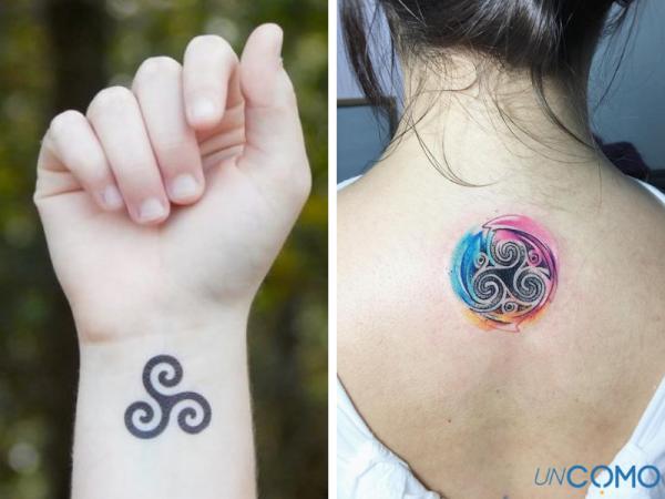 Celtic tattoos and their meaning - Trisquel or triple spiral