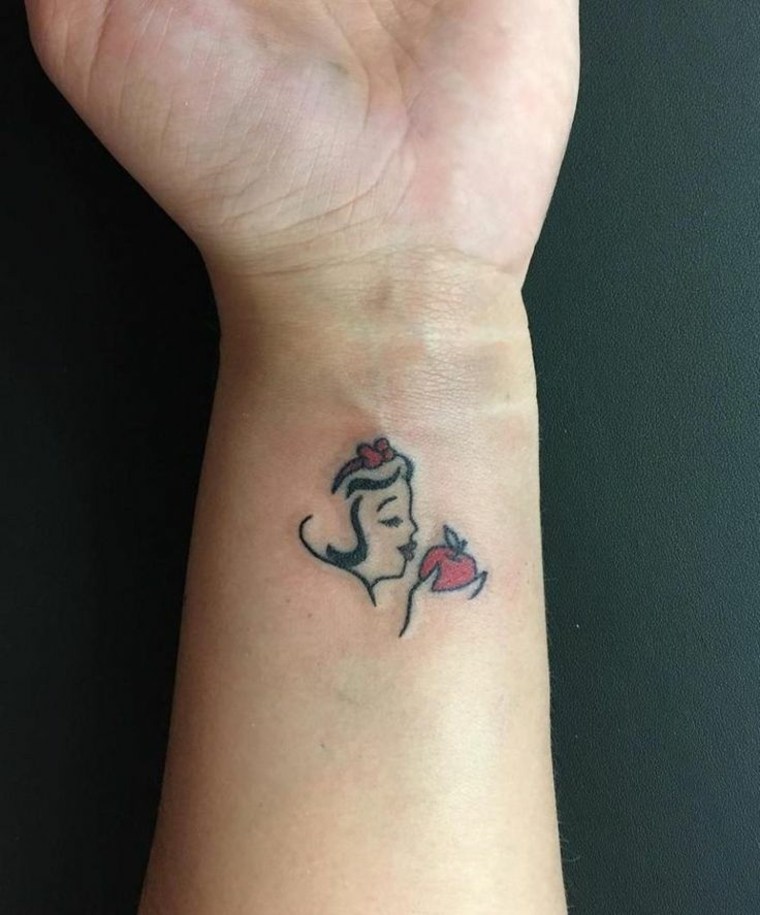 Small tattoo of Snow White