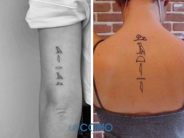 Egyptian tattoos: meanings - Egyptian letters for tattoos