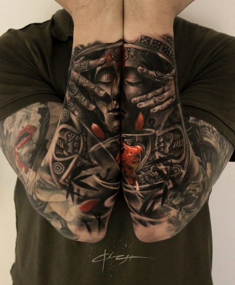 double sleeves tattoos