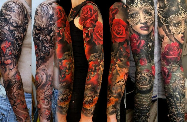 different sleeves tattoos