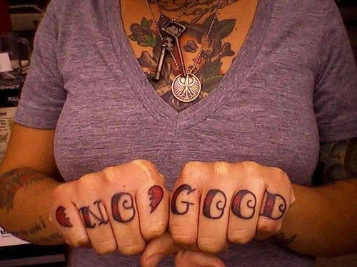 502 joint finger tattoo