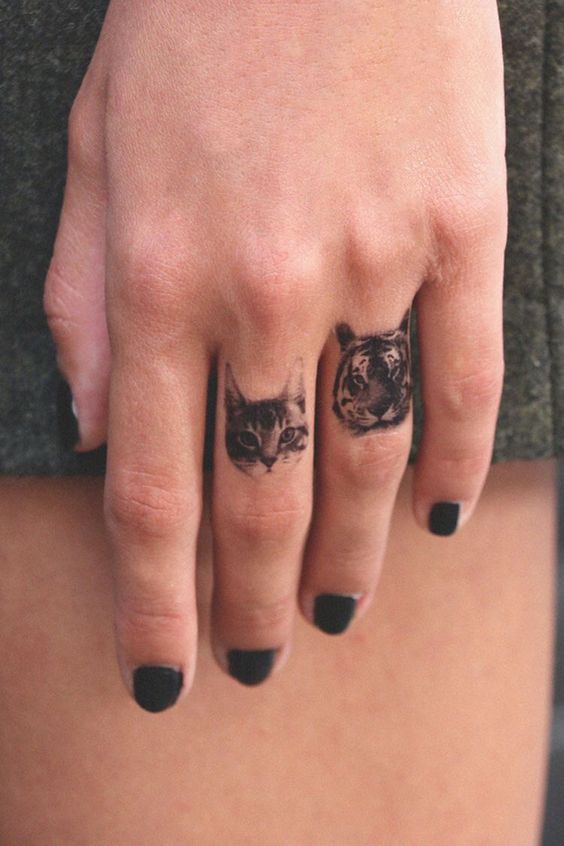 animal tattoo on hand