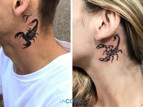 Scorpion tattoos: meaning and images - Scorpion neck tattoos