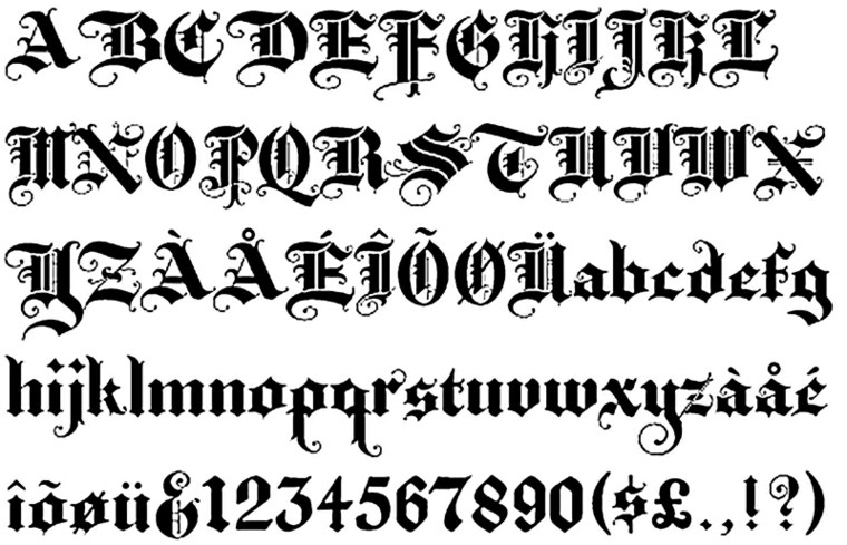 Letter style for tattoo