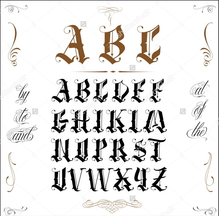 types of fonts for a tattoo