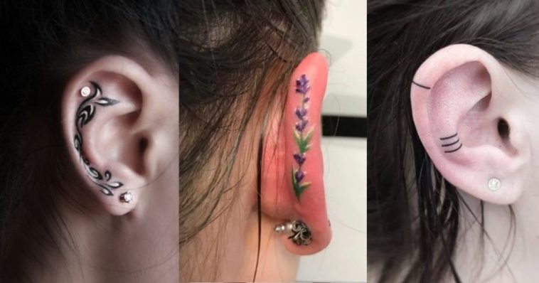 12 Helix tattoos that will fill your ears with color - ClubTattoo ...