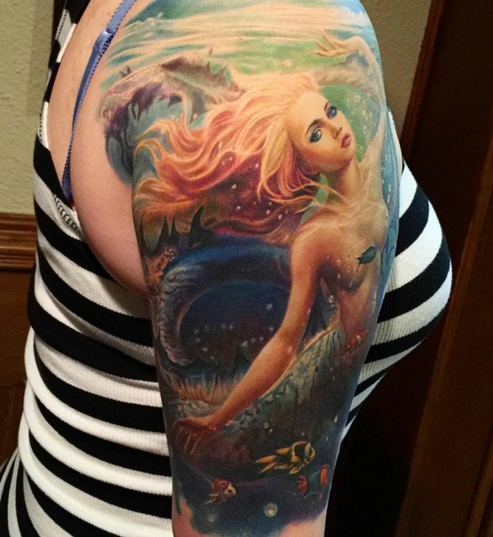 mermaid-colorful-arm-woman