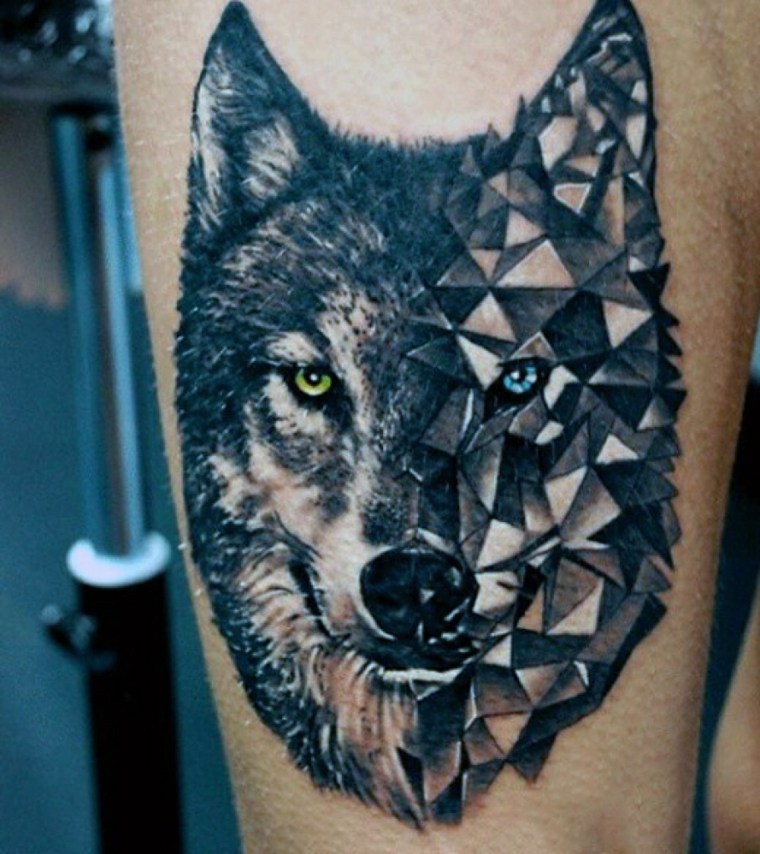 wolf-tattooed-arm-man tattoo