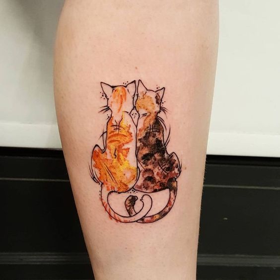 Cats tattoos 6 - Cat Tattoos That Will Make All Cats Lover Crazy