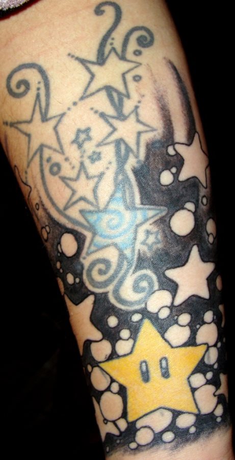 This tattoo is the same as the ones in the two photos we have seen before but with the difference that is more finished