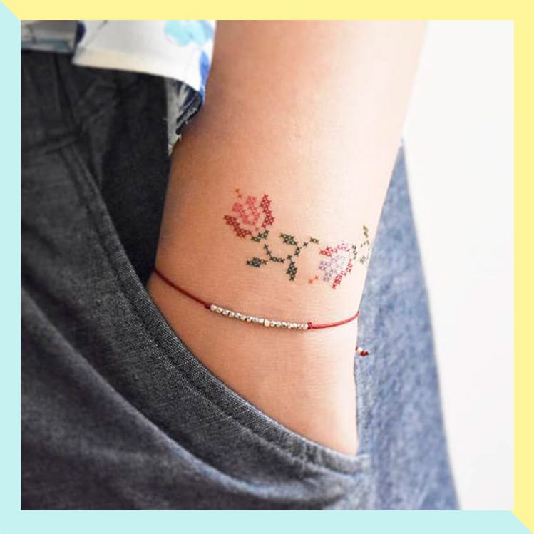 10 cross stitch tattoo ideas you'll love