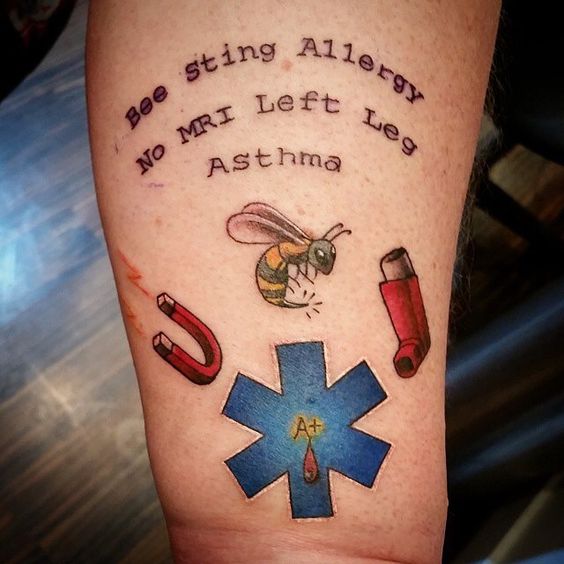 tattoos with medical alert