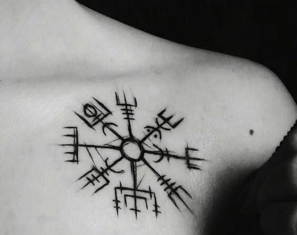 Meaning of Viking tattoos - Vegvísir symbol and its meaning