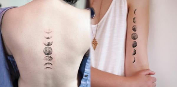 5 original tattoos for women - Tattoos of the Moon, the female star 