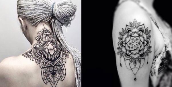 5 original tattoos for women - Mandala tattoos for women 