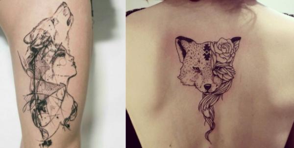 5 original tattoos for women - Wild animal tattoos 