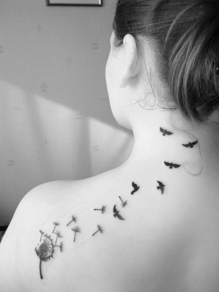 small tattoos-back-birds-woman