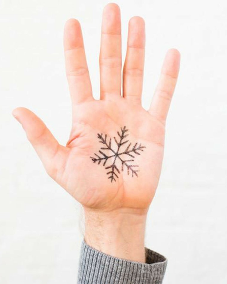 simple tattoos-snowflakes