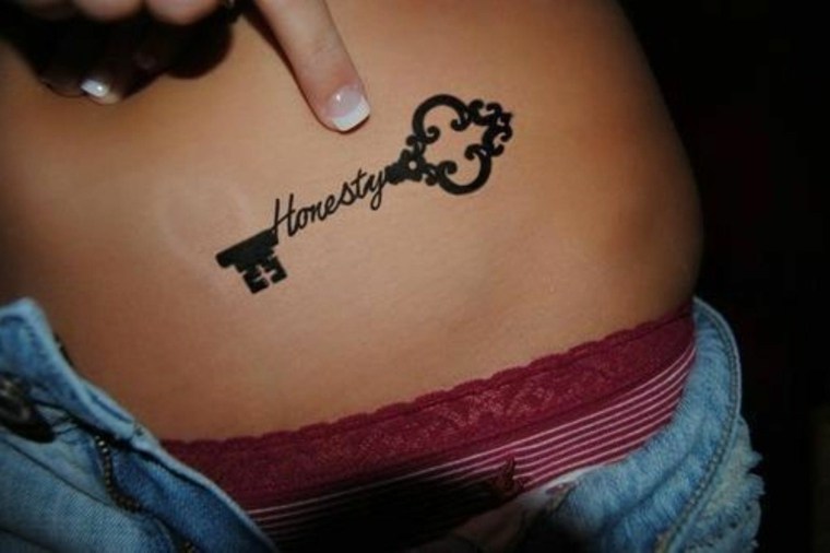 small-original tattoos-keys-woman