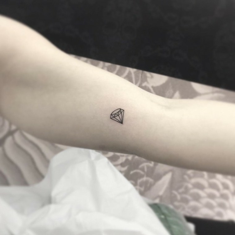 small tattoos for men-women-diamonds