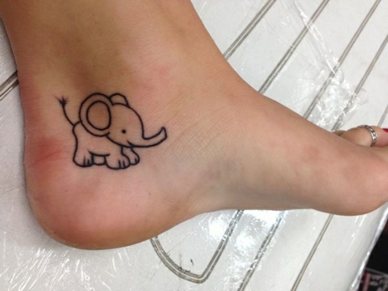 small tattoos for woman elephant