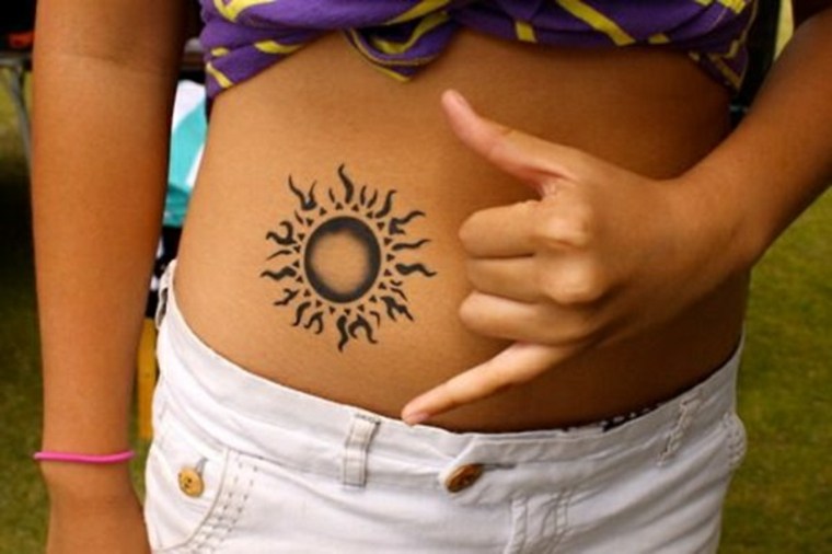 small tattoos for woman sun