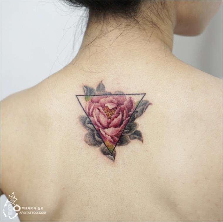 flower tattoo on the back