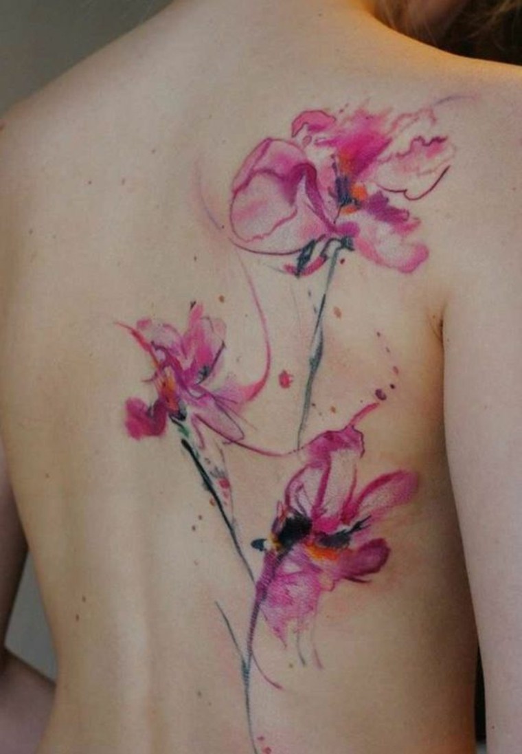 Tattoo of orchid flowers