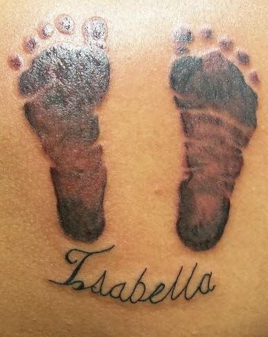 Design of two footprints that seem to belong to Isabella