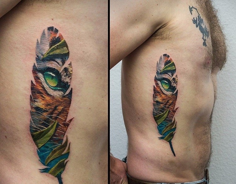 tattoo-of-feathers-style-colors