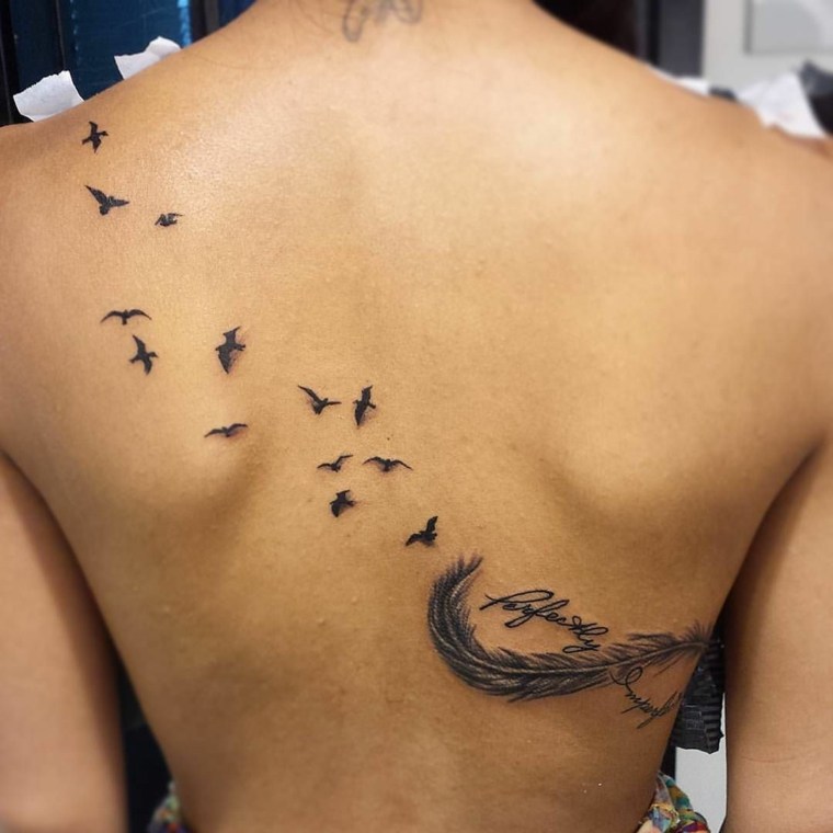 tattoo-back-feather-birds-flight