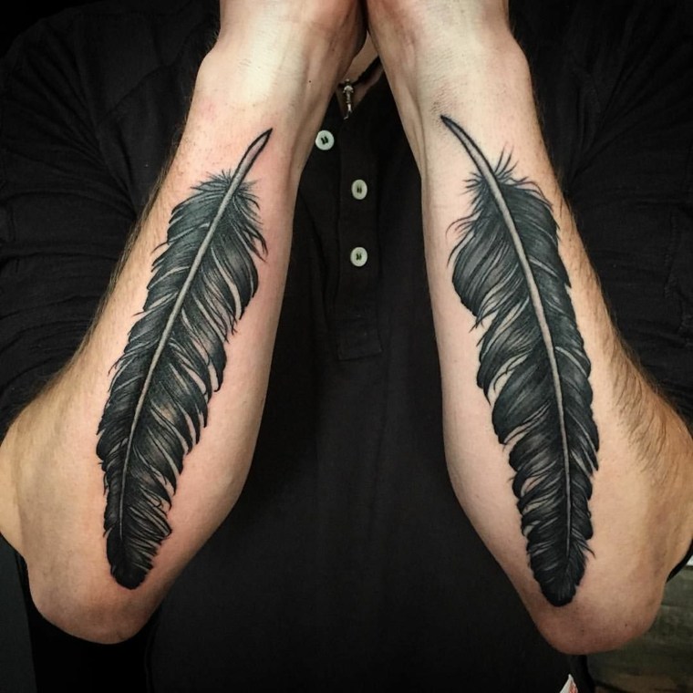 tattoos-man-feathers-forearm-options