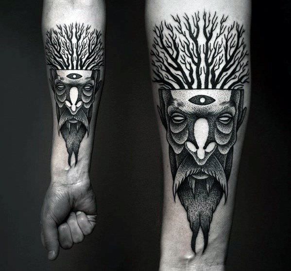 879 forearm tattoo