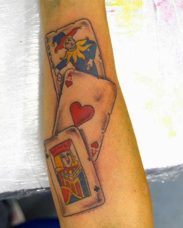 Model 110 forearm tattoo