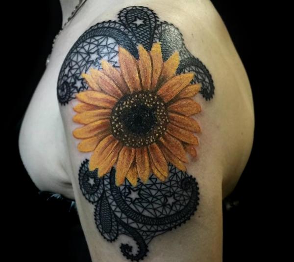 Meaning of sunflower tattoo - sunflower tattoo designs 