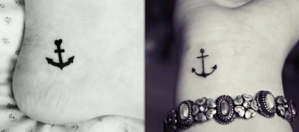 8 small tattoos for women - Anchor tattoo for women