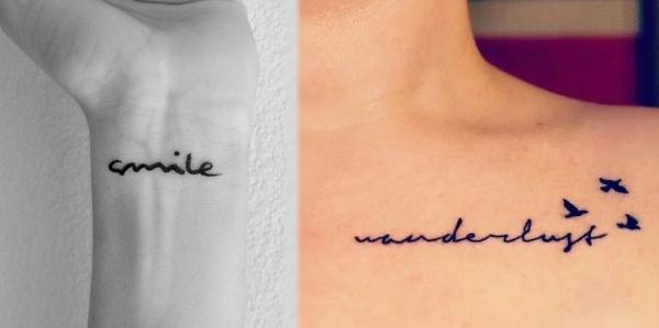 8 small tattoos for women - Small tattoos with phrases or words