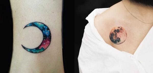 8 small tattoos for women - A small moon