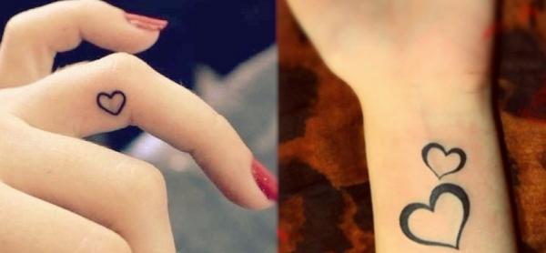 8 small tattoos for women - Hearts tattoo for women