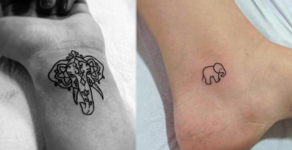 8 small tattoos for women - Elephant Tattoo