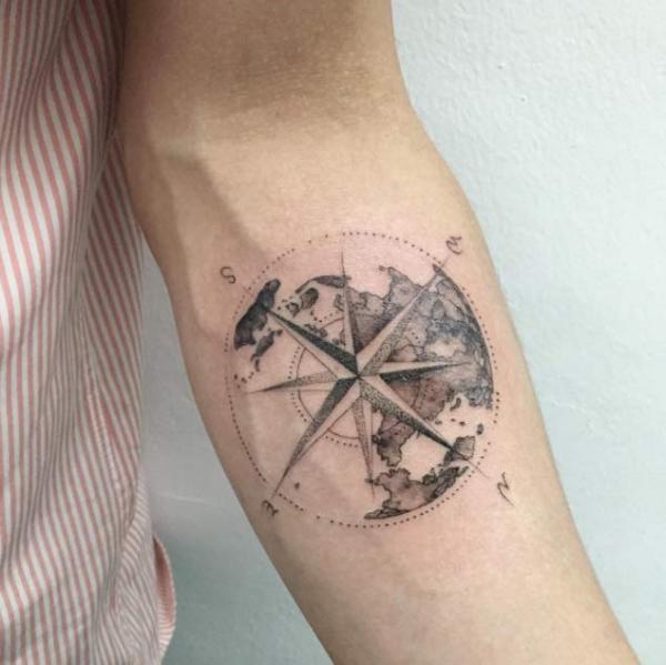 Meaning of compass tattoos - The tradition of compass tattoos