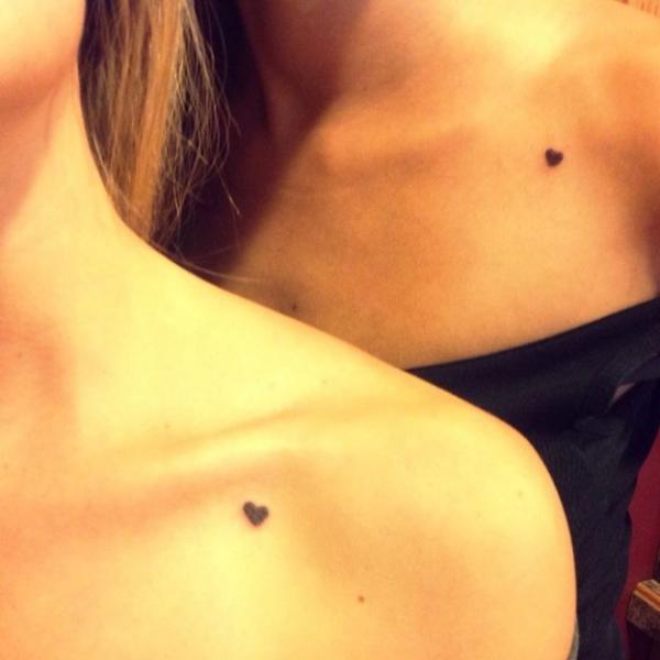 The best tattoos for sisters - Hearts tattoo