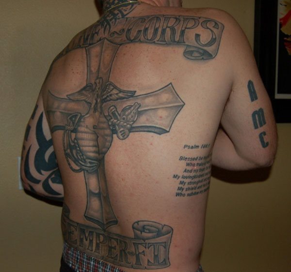 This man loves tattoos. 