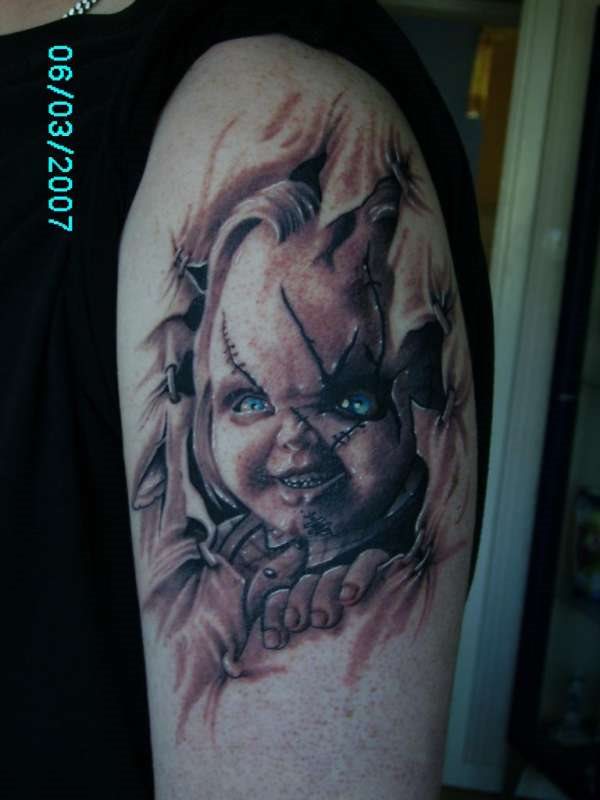 Werewolf Tattooed Design.